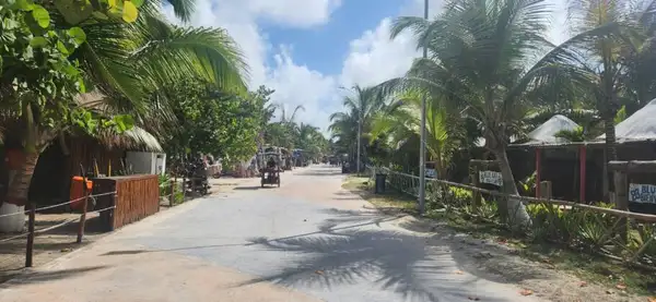 Vista da praia de Mahahual