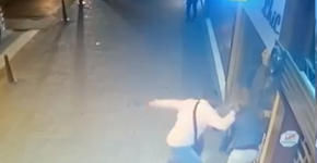 Homem agride violentamente mulher no meio da rua em Petrópolis