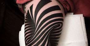 Ilusão de óptica cria ‘buraco’ em braço de tatuado