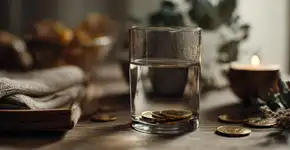 Simpatia da água com três moedas para quitar dívidas