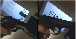 Homem vai votar no Bolsonaro e aperta tecla ‘confirma’ com arma