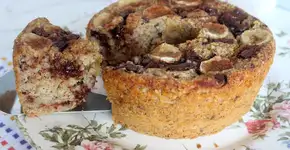 Bolo de banana com chocolate sem glúten; veja a receita