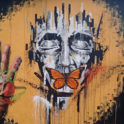 Graffiti na Avenida Pedro I, clicado por @welderpierre