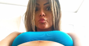 Kelly Key mostra barrigão de 8 meses e internet vai à loucura
