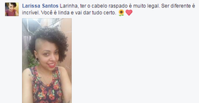 Garota tem de raspar cabeça e recebeu onda de fotos solidárias