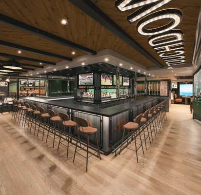 Interior do All-Stars Sports Bar