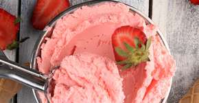 Sorvete de morango para impressionar