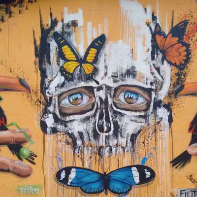 Graffiti na Avenida Pedro I, clicado por @welderpierre