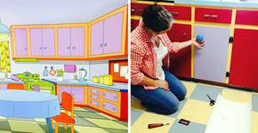 Casal canadense recria cozinha dos Simpsons na própria casa