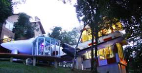 Jato executivo vira chalé luxuoso em Monte Verde, em MG