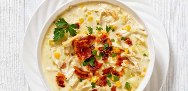 Receita de frango com milho cremoso