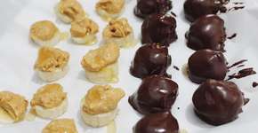 Trufa vegana com chocolate amargo e banana