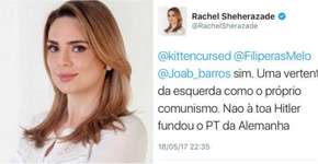 Sheherazade diz que PSDB e o nazismo são movimentos de esquerda