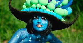 As formas e as cores do festival internacional de pintura corporal