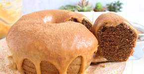 Bolo de capuccino com doce de leite em poucos passos