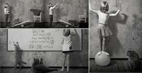 Imaginação e amor: em fotos, pai registra amizade da filha com gatos