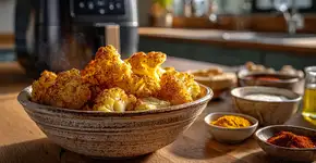Receita simples transforma couve-flor em petisco saudável usando apenas a AirFryer