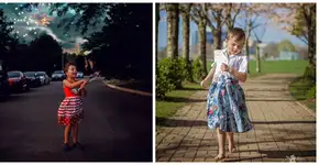 Para quebrar estereótipos, mãe faz fotos do filho usando vestido