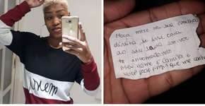 Mulher escreve bilhete e salva passageira que sofria assédio em ônibus