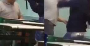 Aluno agride professor em sala de aula e vídeo viraliza