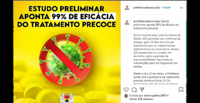 Prefeitura de Sorocaba divulga estudo falso para defender kit covid