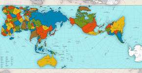 Mapa criado por arquiteto japonês retrata a Terra mais real