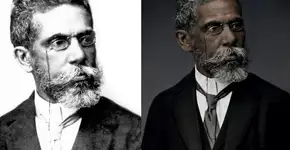Ação recria foto de Machado de Assis com a pele e traços negros