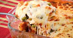 Lasanha vegetariana com legumes variados e muito suculenta