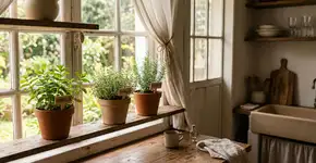 Nas casas francesas não há cheiro de gordura porque a cozinha não é ventilada apenas com janela aberta, mas sim com ervas aromáticas frescas plantadas em casa