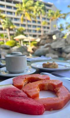 Café da manhã pode ser tomado de cara para o jardim