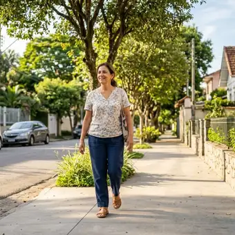 Featured mobile: Este é o momento ideal para caminhar, pois ajuda a queimar mais gordura e melhora a digestão