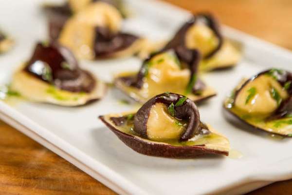 Agnolotti de chocolate do restaurante  Cantinho da Serra