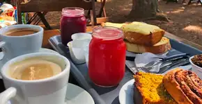 Café da manhã orgânico no Parque da Água Branca