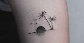 38 tatuagens de verão para quem ama praia, Sol e água fresca