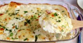 Batata gratinada com requeijão