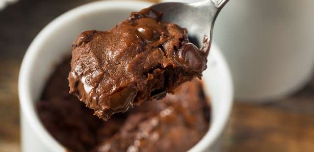 Brownie fitness de micro-ondas