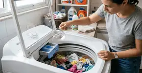 Eu joguei vinagre na máquina de lavar e não acreditei no que saiu das toalhas