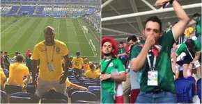 Torcedor mexicano imita macaco para escritor brasileiro na Copa