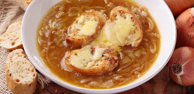 Sopa de cebola tão gostosa quanto à do CEAGESP