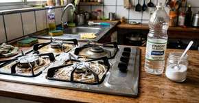 Método rápido, sem detergente ou esponja, que remove a gordura do fogão e deixa a superfície brilhando como nova