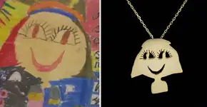 Mães transformam desenhos de filhos em joias