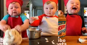 Bebê faz sucesso no Instagram e prova que cozinha melhor que muita gente