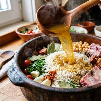 Featured mobile: Héctor Medina, chef: “O arroz assado não é feito com água, ele é cozido com duas partes de caldo para uma parte de arroz por cerca de 25 minutos.”