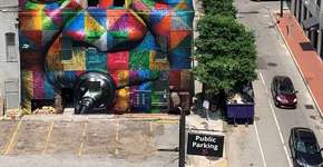 Kobra faz mural em homenagem a Louis Armstrong em New Orleans
