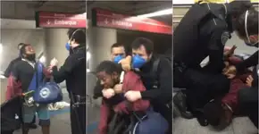 Vídeo: Seguranças do metrô de SP dão mata-leão em negro que estava com bebê