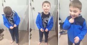 Mãe celebra que filho autista conseguiu fechar o zíper sozinho