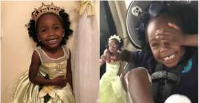 Menina de 3 anos se emociona ao ganhar boneca negra de presente