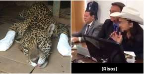 Com uma criança, Bolsonaro dá risada sobre as queimadas no pantanal