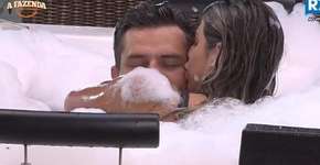 Marcos e Minerato protagonizam banho quente em ‘A Fazenda’