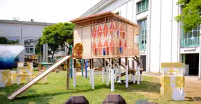 Projeto Erê Lab propõe ocupação do espaço público com parques infantis que incentivam a interação